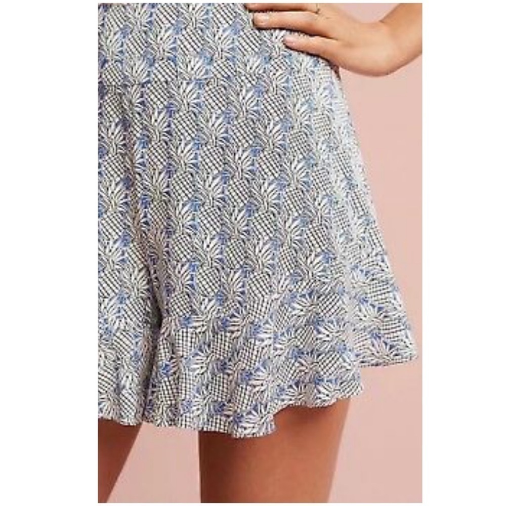 ANTHROPOLOGIE Maeve Pinespple Ruffled Shorts Small - Picture 3 of 8